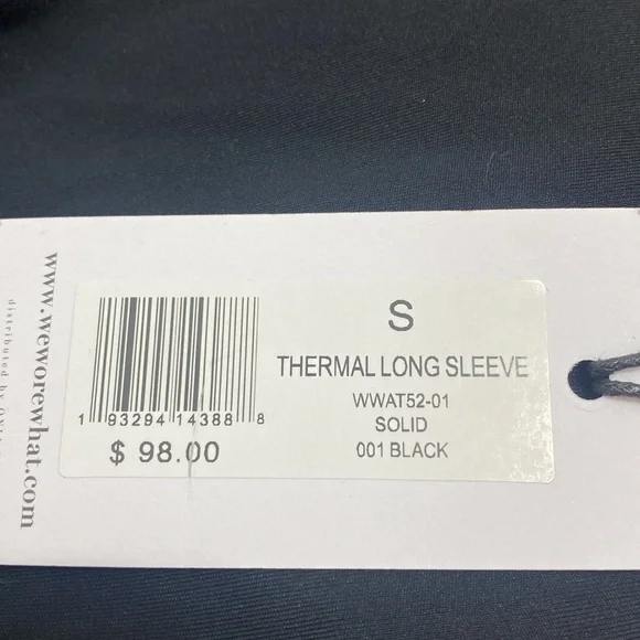 WEWORWWHAT Thermal Long Sleeve in Black - Picture 7 of 9